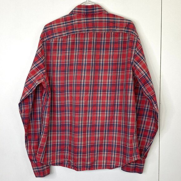 UNTUCKit Shirt Mens Large Ojai Red Plaid Cotton Button Up Long Sleeve - Picture 4 of 4
